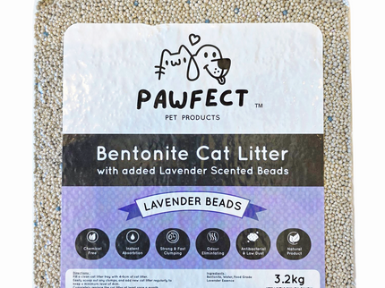 Pawfect - Bentonite + Lavender Beads Cat Litter