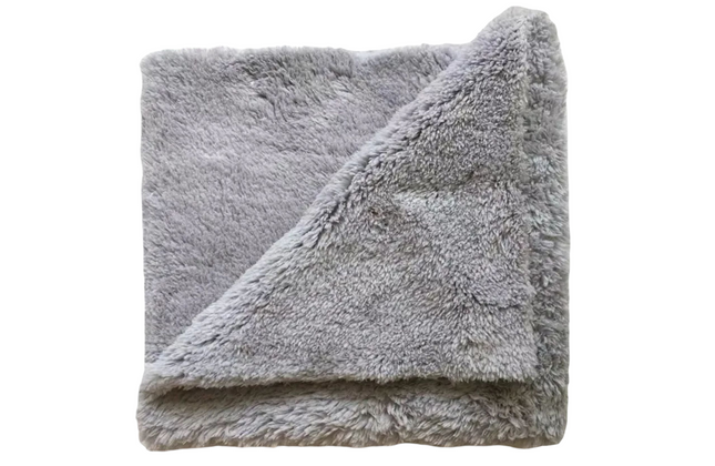 Edgeless Coral Fleece Car Detailing Cloth - Dark Grey