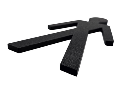 Male and Female Bathroom Sign Set - 3D