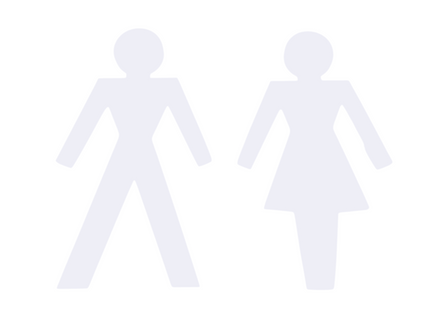 Male and Female Bathroom Sign Set - 3D