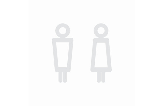 Male and Female Modern Bathroom Sign Set - 3D
