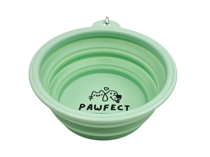 Pawfect - Collapsible Silicone Pet Bowl + Carabiner Clip