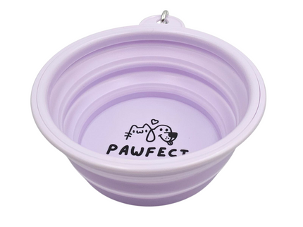 Pawfect - Collapsible Silicone Pet Bowl + Carabiner Clip