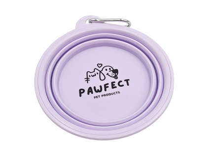 Pawfect - Collapsible Silicone Pet Bowl + Carabiner Clip