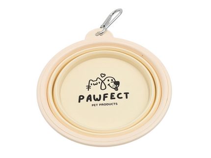 Pawfect - Collapsible Silicone Pet Bowl + Carabiner Clip