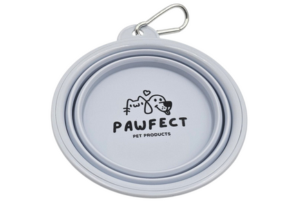 Pawfect - Collapsible Silicone Pet Bowl + Carabiner Clip