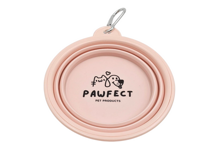 Pawfect - Collapsible Silicone Pet Bowl + Carabiner Clip