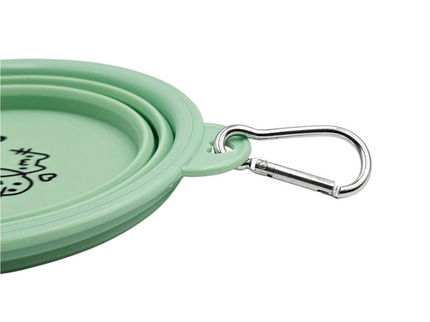 Pawfect - Collapsible Silicone Pet Bowl + Carabiner Clip