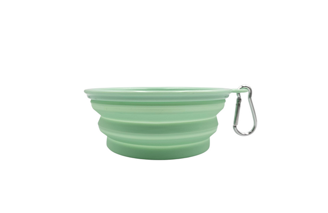 Pawfect - Collapsible Silicone Pet Bowl + Carabiner Clip
