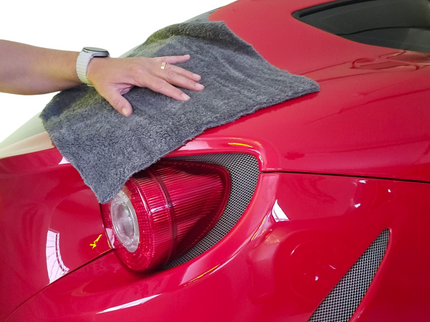 Edgeless Coral Fleece Car Detailing Cloth - Dark Grey