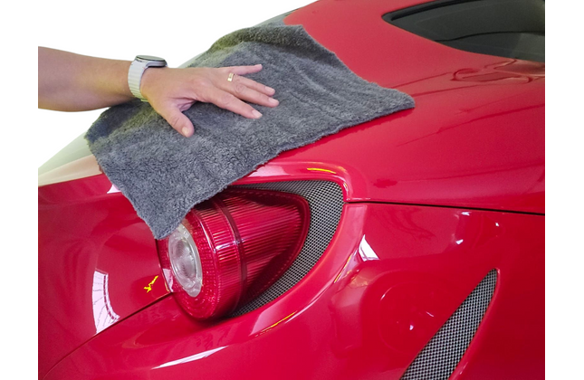 Edgeless Coral Fleece Car Detailing Cloth - Dark Grey
