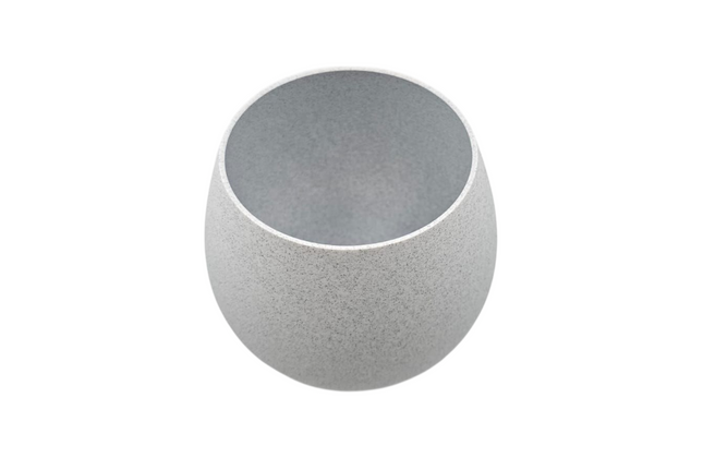 Round Planter Vase - Stone - 3D Printed