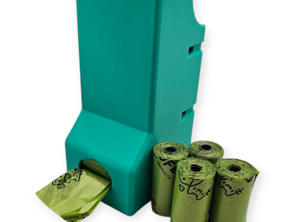 Pawfect Pet Poop Bag Dispenser - Pole Mountable - 3D Printed + 4 Poop Bag Rolls