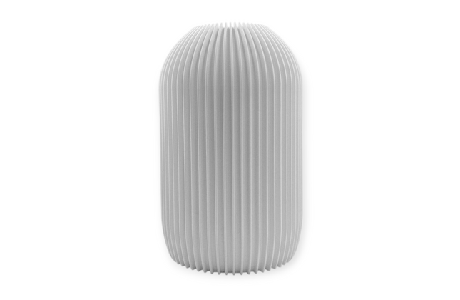 Straight Ribbed Vase - 3D Printed