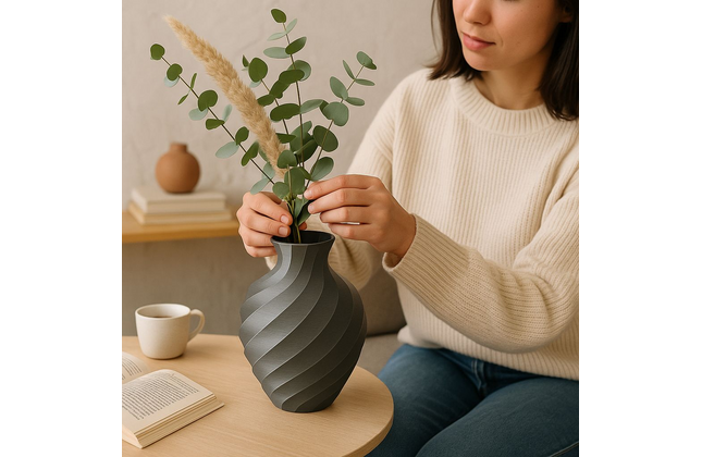 Twirl Vase - 3D Printed