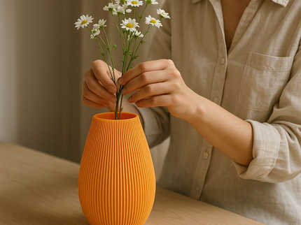 Ribbed Vase