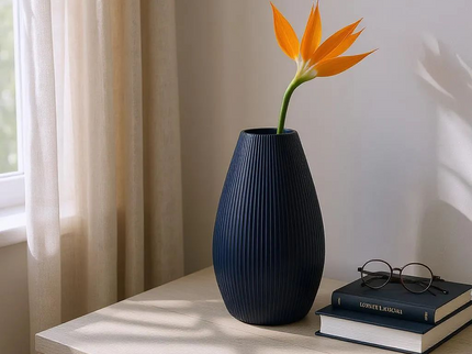 Ribbed Vase