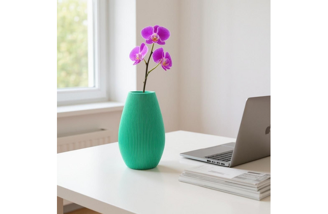 Ribbed Vase
