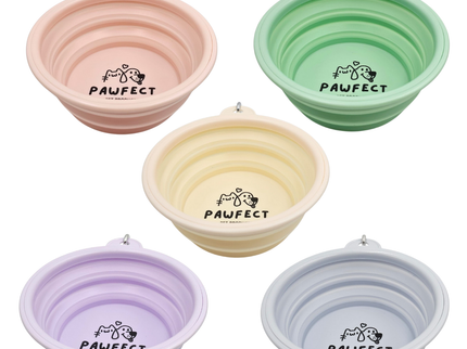 Pawfect - Collapsible Silicone Pet Bowl + Carabiner Clip